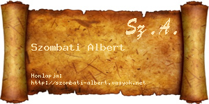 Szombati Albert névjegykártya